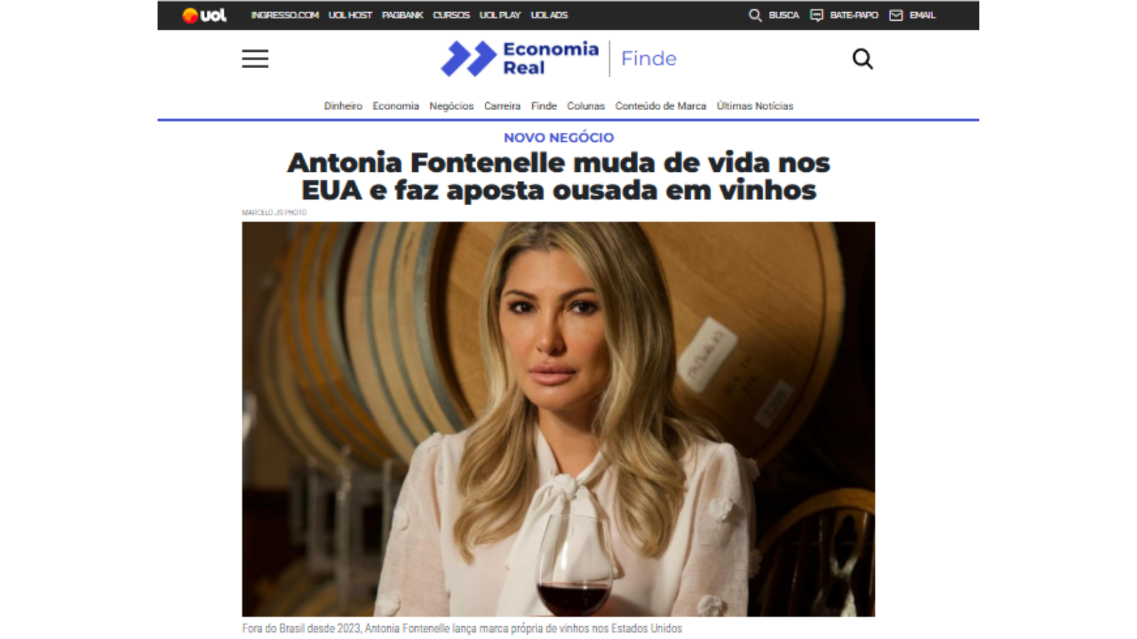 Antônia Fontenelle reinvents herself in the US and makes a bold bet on wine