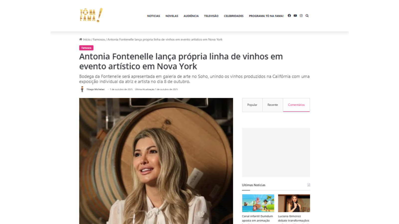 Antônia Fontenelle launches her own wine line at an artistic event in New York
